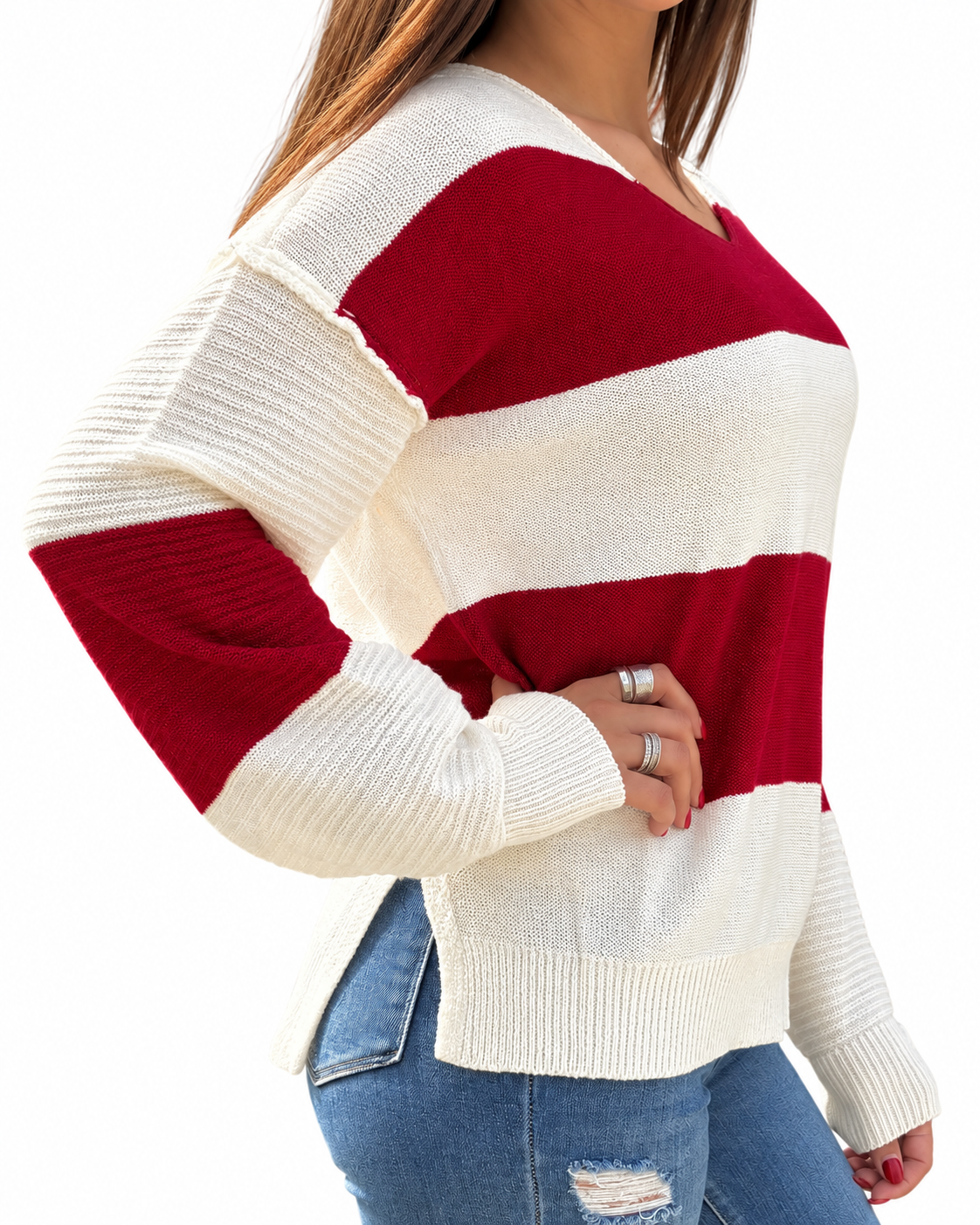 Red Striped Sweater