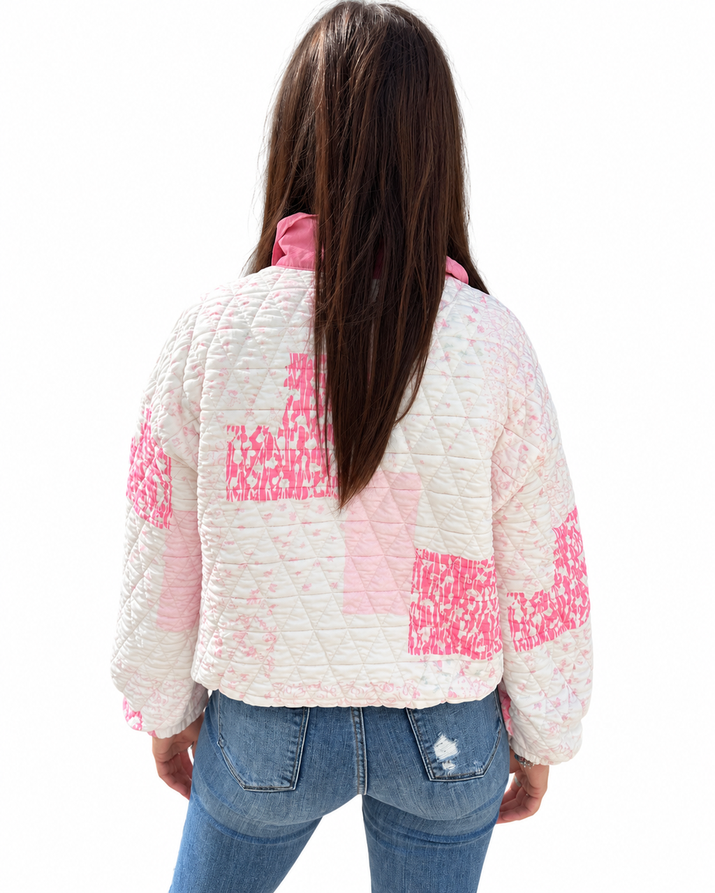 Pink Quilted Pullover