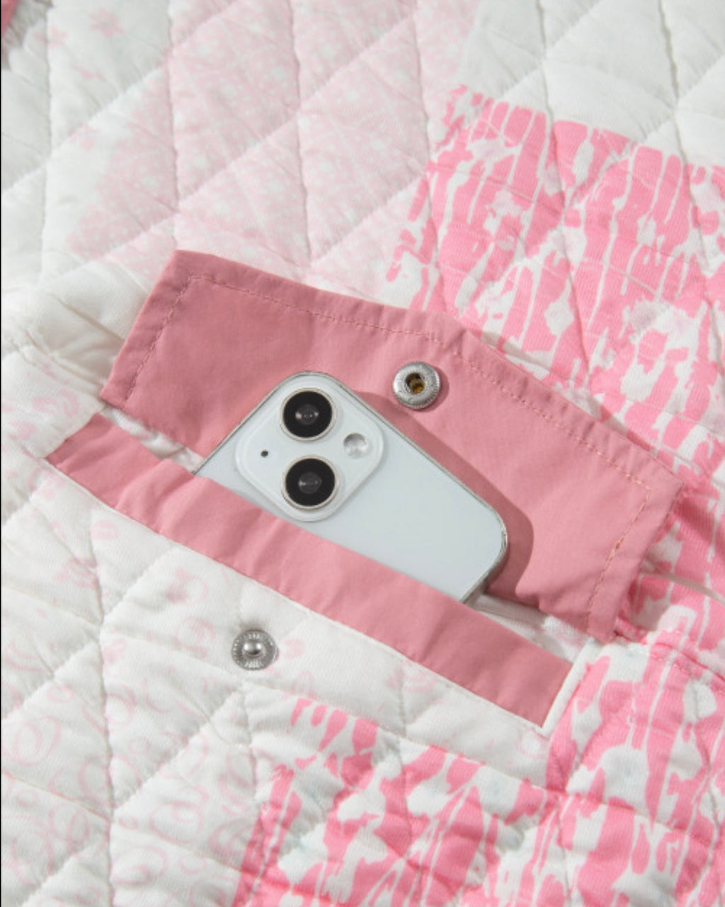 Pink Quilted Pullover